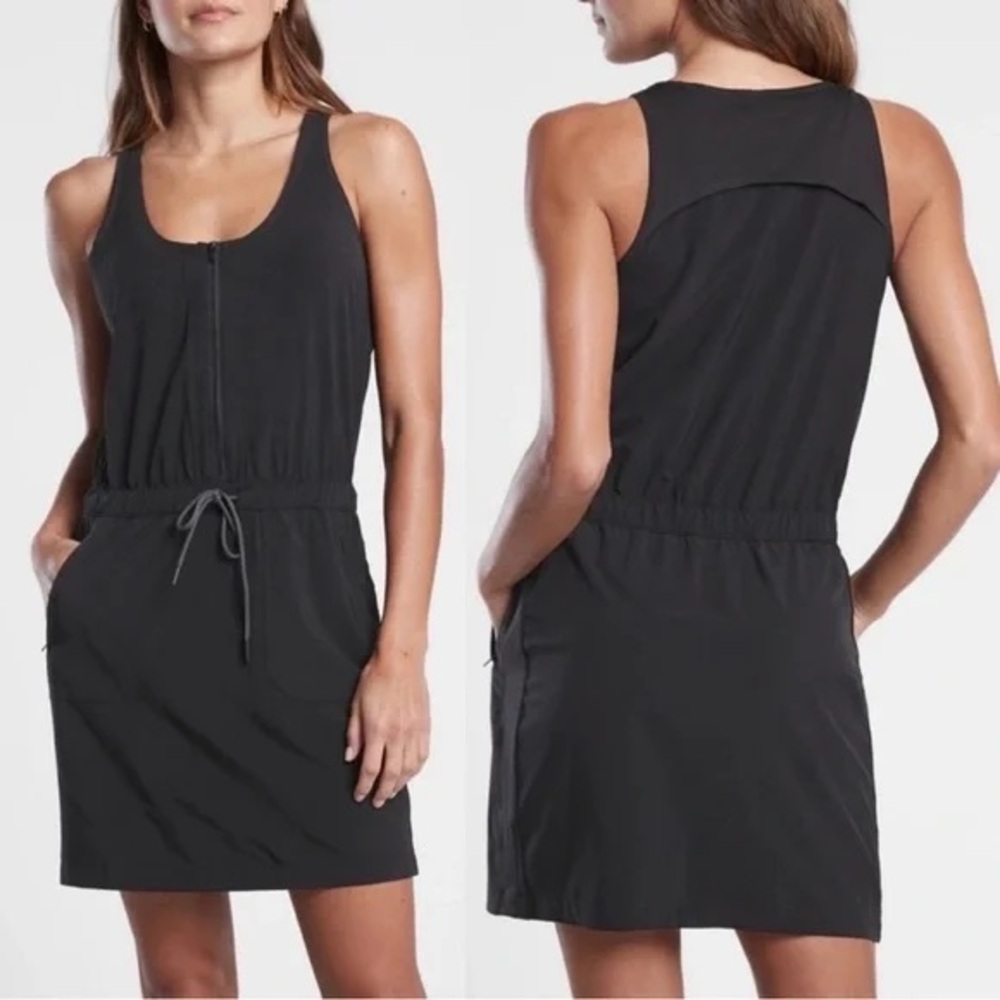 Athleta Expedition Black Midi Dress 0